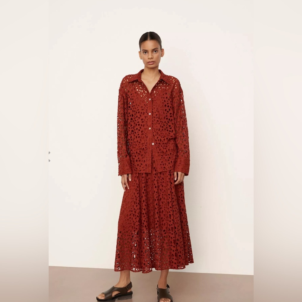 Vince Lace Sculpted Long Sleeve